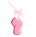 Floristik24 Dísz születésre filc ruha rózsaszín 7cm 20db