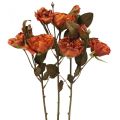 Floristik24 Deco rózsacsokor művirág rózsacsokor narancs 45cm 3db