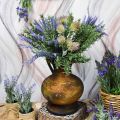 Floristik24 Deco kancsó antik megjelenésű váza vintage fém kerti dekoráció H26cm