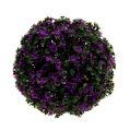 Floristik24 Dekoratív golyó lila virágból növényi labda mű Ø15cm 1db