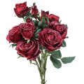 Floristik24 Deco rózsák piros műrózsák selyemvirágok 50cm 3db