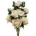 Floristik24 Deco Roses Cream Artificial Roses Silk Flowers 50cm 3db