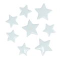 Floristik24 Deco csillagok fehérre szórni 4-5cm 72p