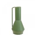 Floristik24 Dekoratív váza fém zöld nyelű díszkancsó 14cm H28,5cm