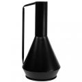 Floristik24 Dekoratív váza fém fekete nyelű díszkancsó 14cm H28,5cm