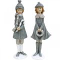 Floristik24 Deco figurák téli gyerek figurák lányok H19cm 2db
