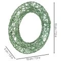 Zöld dekoratív drótháló koszorú barkácsoláshoz, 19 cm, 2 darab | Floristik24.hu