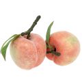 Floristik24 Deco gyümölcs őszibarack rózsaszín Ø8cm L10cm 4db