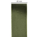Szatén szalag ajándékcsomagoláshoz, taft szalag, zöld, 40 mm széles, 5 m hosszú | Floristik24.hu