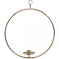 Floristik24 Dekoratív gyűrű akasztható gyertyatartóhoz Golden Vintage Ø39cm