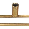 Floristik24 Díszgyűrű lábgyertyatartóval fém díszítéssel arany Ø44,5cm