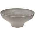 Dekoratív tál talppal, kerek virágtál, szürke, Ø19cm, M8cm | Floristik24.hu