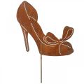Floristik24 Női cipő dugóként, kerti dekoráció, masni patinás hercegnőcipő H19,5cm