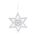 Floristik24 Dekoratív csillag fehér, havas 28cm L40cm 1db