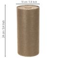 Nem szőtt asztaldísz tekercs 24 cm x 25 m barna színben ünnepi asztalokra | Floristik24.hu