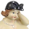 Floristik24 Díszítő figura duci nő, kövér hölgy figura, fürdőszoba dekoráció H23cm