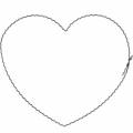 Floristik24 Drótszívek 20cm hullámos gyűrűk koszorú szív 10db