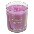 Floristik24 Illatos gyertya üvegben nyári illat bogyók keveréke lila H8cm