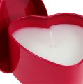 Floristik24 Illatos gyertya szív alakú rózsaszín 7cm x 3,5cm 1db