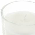 Floristik24 Illatos gyertya vanília fehér üvegben Ø8cm H10,5cm