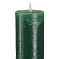 Egyszínű gyertyák sötétzöld pálcás gyertyák 34x300mm 4 db | Floristik24.hu