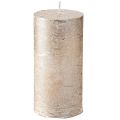 Floristik24 Egyszínű gyertyák platina 50x100mm 4 db