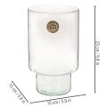 Üveg hengeres edény Eco Glass 25cm | Floristik24.hu