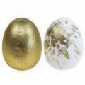 Hungarocell tojás hungarocell húsvéti tojás fehérarany díszítéssel 5cm 12db