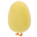 Floristik24 Húsvéti tojás lábakkal sárga dekorációs figura Húsvéti dekoráció H13cm 4db