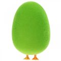 Floristik24 Tojás húsvéti dekoráció lábakkal Húsvéti tojás dekoráció tojás zöld H13cm 4db