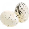 Floristik24 Deco tojás tollal Mesterséges húsvéti tojások Húsvéti dekoráció H6cm 6 db