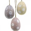 Floristik24 Húsvéti tojás virágos dekoráció fa tojás felakasztásához válogatva 7cm 3db