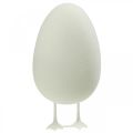 Floristik24 Dísztojás lábakkal Húsvéti tojásfehérje Asztali dekoráció Húsvéti figura H25cm