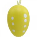 Floristik24 Mini húsvéti tojás akasztható pontozott sárga, piros, narancssárga H4cm 24db