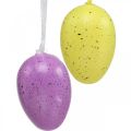 Floristik24 Húsvéti tojás akasztható műanyag tojás vegyes színben H6cm 12 db