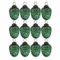Floristik24 Makküveg zöld őszi dekorációs kúpok Karácsonyfadíszek 5,5 × 8cm 12db