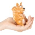 Ülő mókus figura őszi dekorációhoz, 10cm | Floristik24.hu