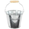 Floristik24 Vödör Ø12cm M10cm 8db. Cink, fényes