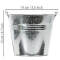 Vödör Ø14cm M12cm 6 db. Cink, fényes | Floristik24.hu