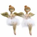 Floristik24 Dekoratív balerina angyal szélű ülőke Ø11,5 H15cm 2db