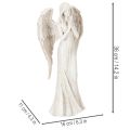 Álló és imádkozó angyalfigura, dekoráció, 36cm | Floristik24.hu