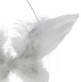 Floristik24 Akasztható angyalszárnyak fehér 16cm 4db