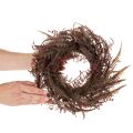 Műkoszorú páfrányágakkal, őszi dekoráció, 35cm | Floristik24.hu