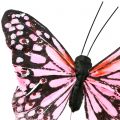 Floristik24 Pillangó dróton rózsaszín 11cm 12db