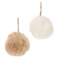 Floristik24 Dekoratív pompon akasztásra, bolyhos szőrgombóc, 7 cm, 6 darab