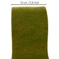 Filcszalag kétszínű virágkötészethez, zöld/piros, 15 cm x 5 m | Floristik24.hu