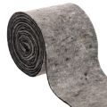 Floristik24 Kétszínű gyapjúfilc cseréppánt, szürke/fekete, 15cm x 5m