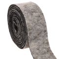 Floristik24 Filcszalag, edényrögzítő, 100% gyapjú, szürke/fekete, 7,5 cm széles, 5 m hosszú