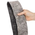 Filcszalag, edényrögzítő, 100% gyapjú, szürke/fekete, 7,5 cm széles, 5 m hosszú | Floristik24.hu