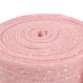 Floristik24 Rózsaszín filc szalag pöttyökkel 15cm 5m